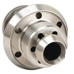 Replacement fluid nozzle for BINKS model 2101-3100-0 air sprayers. Controls fluid flow and atomization for spray finishing. Used in industrial painting, automotive refinishing, and general maintenance operations.