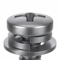 SEMS Screw: Flat/Split Lock, #6-32 Thread Size, 1 in Lg, Stainless Steel, Passivated, Pan, 10 PK (MPN 1-PPX-6C-100)
