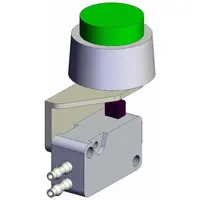 Shuttle Valve: VM1000 Series, Extended Button Actuator, 3 Ports, 4 mm Push-On, Side-Ported Body (MPN VM1000-4NU-32G)