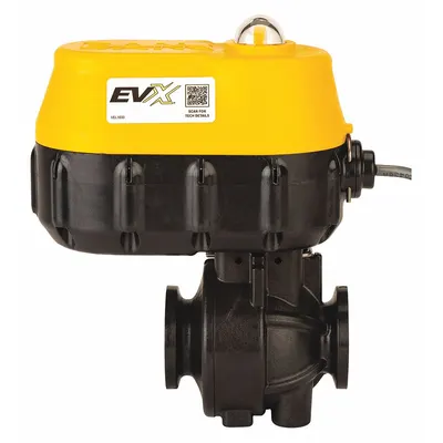 BANJO Electrically Actuated Two-Way Ball Valve: 1 in Nominal Valve Size, 12V DC - Polypropylene Electrically-Actuated Ball Valves