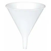 APPROVED VENDOR Short-Stem Funnel: Polypropylene, 300 mL, 125 mm, 13 mm, 38 mm Stem Lg, Colorless