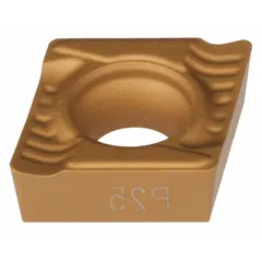 Diamond indexable turning insert for precision turning, facing, and profiling of non-ferrous materials, plastics, and composites. Suitable for CNC lathe operations requiring fine surface finish and extended edge life. Also referenced as CCGT-060204-UEXL.