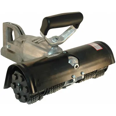 AURAND Air Powered Scarifier: D-Handle, 12 in Cleaning Area, Includes Dust Shroud - D-Handle Handheld Air-Powered Scarifiers