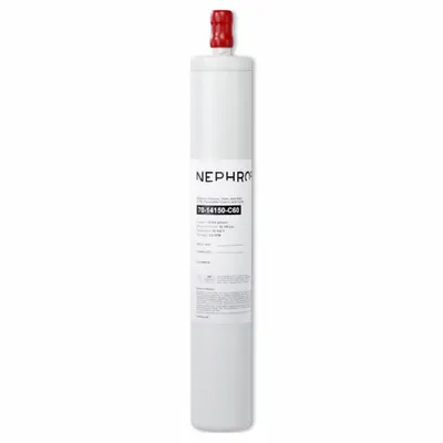 NEPHROS Quick-Connect Water Filter: 1 micron, 2.5 gpm, 17 in Overall Ht - Quick-Connect Ice Machine & Refrigerator Water Filters