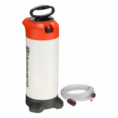 Water tank kit for use with power cutters. Measures 10 inches in length, 9 3/16 inches in width, and 25 inches in height. Supplies water to the cutting blade to suppress dust and cool the blade during operation, suitable for concrete and masonry cutting applications.