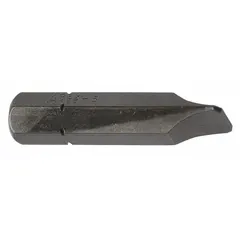 Slotted head insert bit with hex drive for power tool use. Imperial size 8F-10R, standard tip style. Suitable for driving slotted screws in assembly and maintenance tasks. Pack of 5.