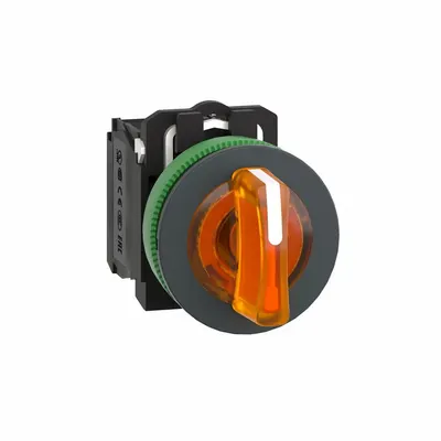 SCHNEIDER Selector Switch: 30 mm Panel Mounting Size, 3 Positions, Short Lever - Illuminated Selector Switches