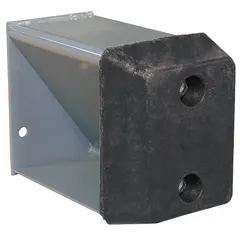 Rubber base accessory for dock bumpers, compatible with All 20, All 25, and All 30 model bumpers. Overall length 17 inches. Includes base component only. Used to provide a stable mounting foundation for dock bumpers in loading dock applications.