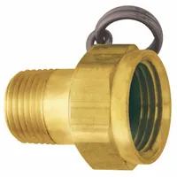 SANI-LAV Nozzle and Hose Adapter: Brass, Brass, 1 5/8 in Overall Lg, 3/4 in Inlet Connection Size (MPN N13)