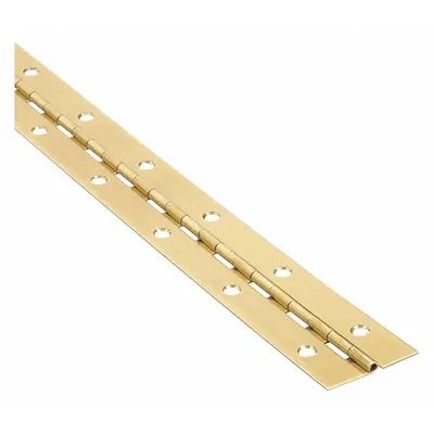 OEM Piano Hinge: Brass, 72 in Leaf Ht, 3/4 in Leaf Wd - Full Surface-Mount Piano Hinges