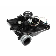 This draft inducer is a replacement component for HVAC systems, designed to create controlled airflow through the heat exchanger. It ensures proper combustion by pulling exhaust gases from the furnace and venting them safely outdoors. Suitable for use in residential and commercial heating equipment.