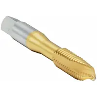 This spiral-point tap is designed for threading through-holes in ferrous and non-ferrous materials. Its spiral point design pushes chips ahead, reducing clogging. Common applications include general manufacturing where precise UNC threads are required