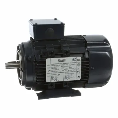 LEESON Metric Motor: 1 hp, C-Face/Rigid Base Mount, 80C Frame Size - C-Face with Rigid Base 3-Phase IEC Metric General Purpose AC Motors
