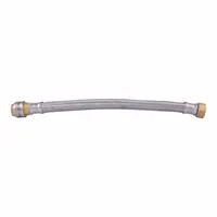 Water Heater Connector: 11/16 in Hose Inside Dia., 200 psi, Stainless Steel, Stainless Steel (MPN UR3088FX15G)