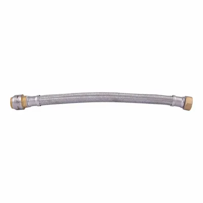 SHARKBITE MAX Water Heater Connector: 11/16 in Hose Inside Dia., 200 psi, Stainless Steel - Faucet Connectors