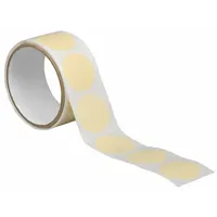 3M Painter's Tape: 2380, Tan, Disc, 1 in Pre-Cut Dia, 7.5 mil Thick, Rubber, Crepe Paper