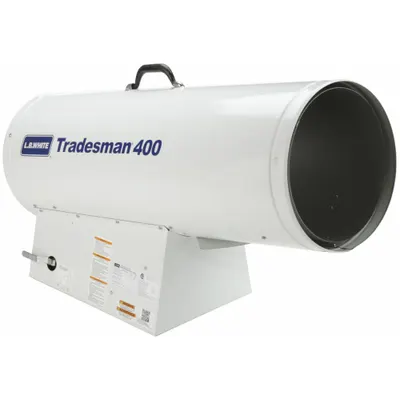 L.B. WHITE Portable Gas Torpedo Heater: 400,000 BtuH Heating Capacity Output - Direct-Fired Portable Gas Torpedo Heaters