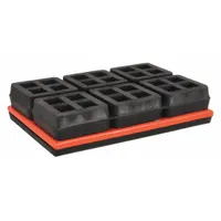 MASON Vibration Isolator Pad: Neoprene, Waffle Pad Top, 6 in Lg, 4 in Wd, 1 1/4 in Ht, Smooth