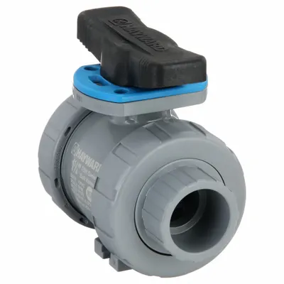 HAYWARD FLOW CONTROL Manual Two-Way Ball Valve: 1 1/4 in, CPVC, Straight - Vented CPVC Ball Valves