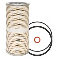 Cartridge oil filter element with cellulose media, 9 1/16 in overall height and 4 7/16 in outside diameter. Includes ES1032, G115-MSB, and O. gaskets G143A, G280. Used in engine lubrication systems to remove contaminants from oil