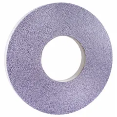 NORTON Type 1 straight grinding wheel, 12" diameter, 1" thickness, 5" arbor hole. Specification 32A46-HVBE with hardness H. Designed for moderate-to-heavy grinding of tool steels, suitable for surface preparation, deburring, and sharpening in industrial machining and fabrication.