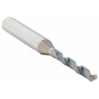 Solid carbide jobber-length drill bit designed for drilling steel and cast iron. Features a 140° R-Thinning point and EgiAs coating to enhance chip evacuation and tool life. Suitable for CNC machining and general metalworking applications