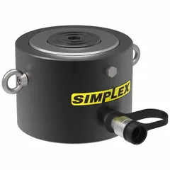 Single-acting hydraulic ram with 160-ton nominal capacity and nitride finish. Load return is achieved via single-acting spring or gravity. Suitable for heavy lifting, pressing, and jacking tasks in industrial maintenance, construction, and shipbuilding.