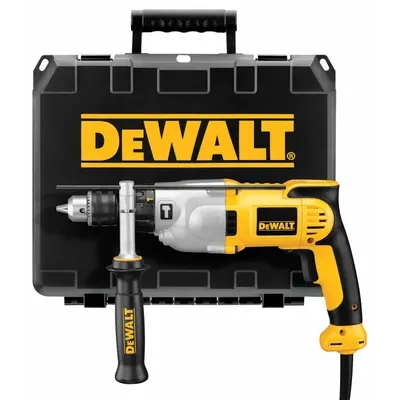 DEWALT Hammer Drill Kit: Corded, 1/2 in Chuck, 7/16 in Concrete Capacity - 1/2" Chuck Corded Hammer Drills