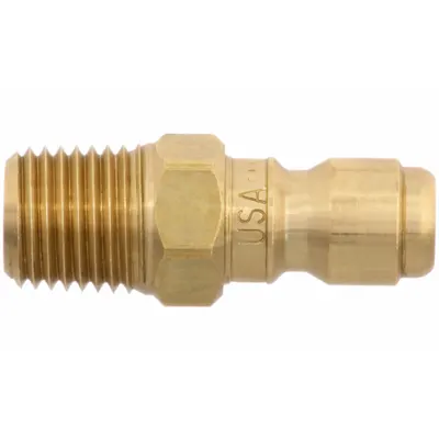 PARKER Hydraulic Quick Connect Hose Coupling: 1/8 in, Brass, 11.36 lpm Max. Flow Rate - ST Series Hydraulic Quick-Connect Coupling Plugs