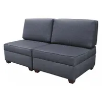 DUOBED Sleeper Sofa: Blue, 60 in Overall Wd, 30 in Overall Dp, 36 in Overall Ht, Black (MPN IMFSB30-DM)