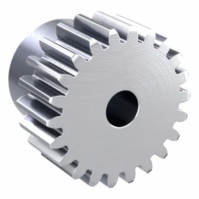 KHK GEARS Spur Gear: Module m 1.5, 22 Teeth, 8 mm Bore Dia, Stainless Steel, 20° Pressure Angle - Metric Spur Gears with Standard Hub