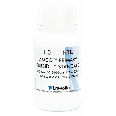 LAMOTTE Turbidity Calibration Standard: Lab, 60 mL Volume, 1 NTU, 1450 - Turbidity Standards
