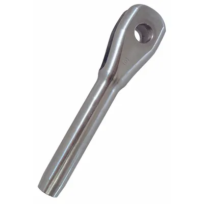 LOOS Wire Rope Clevis Fitting: 3/8 in Compatible Rope Dia, Stainless Steel - Clevis Fork End Fittings