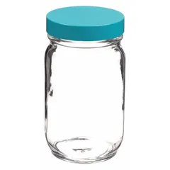 Clear Wide Mouth Round Glass Lab Bottle, 1.92 L, 83-400, Colorless, Visible Particulate, Pack of 6