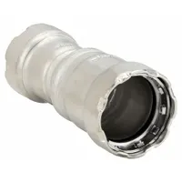 VIEGA MEGAPRESS Crimp Fitting: 2 in Pipe x 1 1/2 in Pipe Size, Press-fit x Press-fit, FKM (MPN 95350)