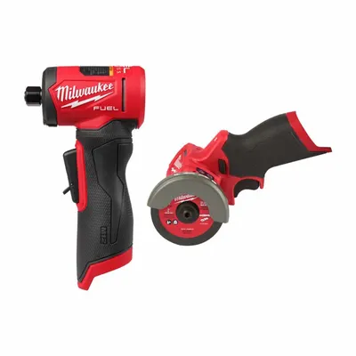 MILWAUKEE Tool Combination Kit: 2 Tools, Cut-Off Tool/Die Grinder, 12 V DC Volt, Tool Only - Milwaukee 12V Cordless Tool Combination Kits