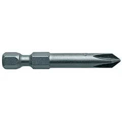 Impact-rated #2 Phillips bit with standard hex shank, made from S2 steel. Imperial PH2 industry size. Suitable for high-torque fastening with impact drivers in assembly and manufacturing applications. Pack of 100.