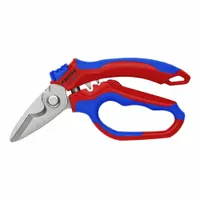 KNIPEX Electricians Shears: Ambidextrous, 6 1/4 in Overall Lg, Serrated, Stainless Steel, Pointed (MPN 95 05 20 US)
