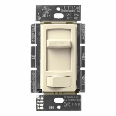 LUTRON Speed Control: Rocker/Single Slide, SPDT, 1 Switches or Dials, 120V AC - Slide Fan Speed Controls