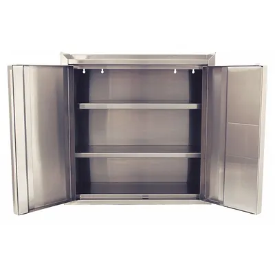 JAMCO Wall Cabinet: 30 in x 12 in x 30 in, Solid, 2 Adj Shelves, Paddle Handle & Keyed - Corrosion-Resistant Industrial Metal Wall-Mount Shelf Cabinets