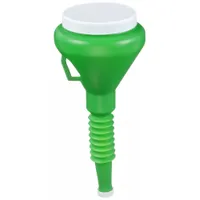 Capped Funnel: Polyethylene, 48 fl oz Fluid Capacity, 4 in Overall Dia, 13 1/2 in Overall Ht, Green (MPN 32140)