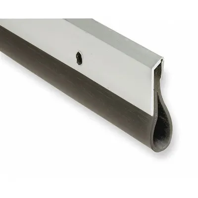 NATIONAL GUARD Door Sweep: Looped Insert, Aluminum, 84 in Lg, 2 1/4 in Wd - Door Sweeps