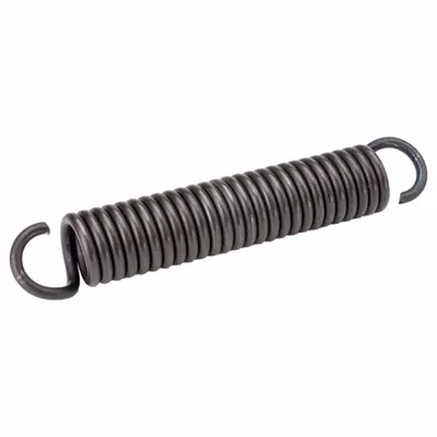 RAYMOND Extension Spring: Carbon Steel, 3 43/64 in Free Lg, 0.105 in Wire Dia, 0.687 in O.D. - Machine Hook Extension Springs