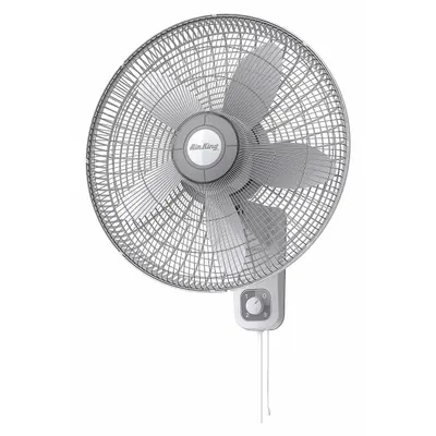 AIR KING Mounted Fan: 18 in Blade Dia, Oscillating, 3 Speeds - Office Wall-Mount Fans