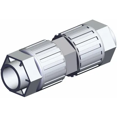 SMC High Purity Tube Fitting: 3/4 in OD x 3/4 in OD Size, Compression x Compression - PFA Compression Tube Fittings