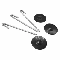 BIRD BARRIER Hooks and Sinkers: Black, Aluminum, 100 PK (MPN SP-EX20)