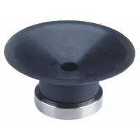 SMC Vacuum Pad: Flat, w/o Adapter, 25 mm Pad Dia, Fluoro Rubber, Black with Green Mark, 60A (MPN ZP25UF)
