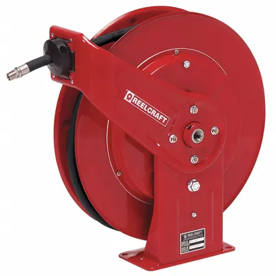 REELCRAFT Spring Return Hose Reel: 50 ft (1/2 in I.D.), 1/2 in MNPT, 300 psi Max Op Pressure - DEF Spring-Return Hose Reels
