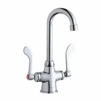 ELKAY Handle-Operated Faucet: Elkay®, Brass, Centerset, Deck, 1 Mounting Holes, 1.5 gpm Flow Rate (MPN LK500GN04T4)
