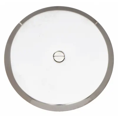 AB&A Cover: 5 in Overall Dia, 1/4 in Overall Ht, Stainless Steel, Chrome, Silver - Wall Cleanout Covers